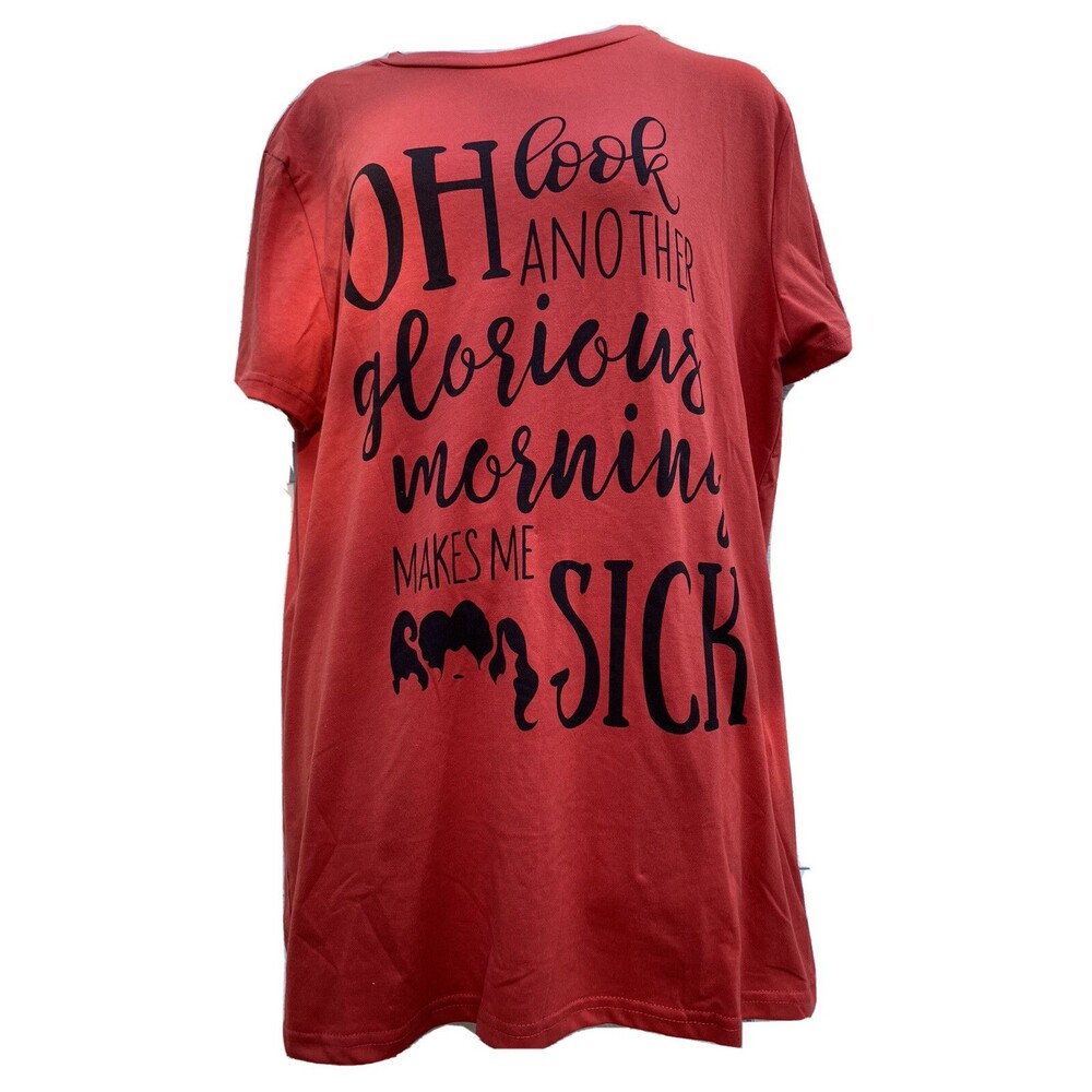 Hocus Pocus Red TShirt Short Sleeve Mens Womens Size Large Glorious Morning New